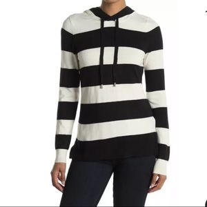 NWT Cyrus Striped Pullover Hooded Sweater XS